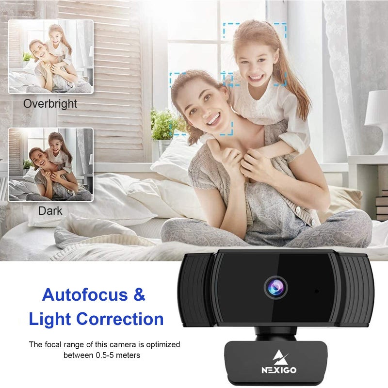 NexiGo N930AF Webcam with Microphone for Desktop, Autofocus, Webcam for Laptop, Computer Camera, 1080p HD USB Web Camera, Compatible with Zoom/Switch 2/Teams/Webex - Image 3
